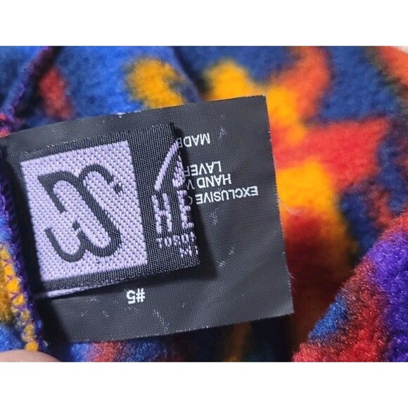 Vintage 90s MERKLEY Headgear Fleece Beanie Breckenridge Colorado  MultiColor Hat - Picture 5 of 7